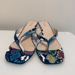 Snakeskin Heel Flipflops